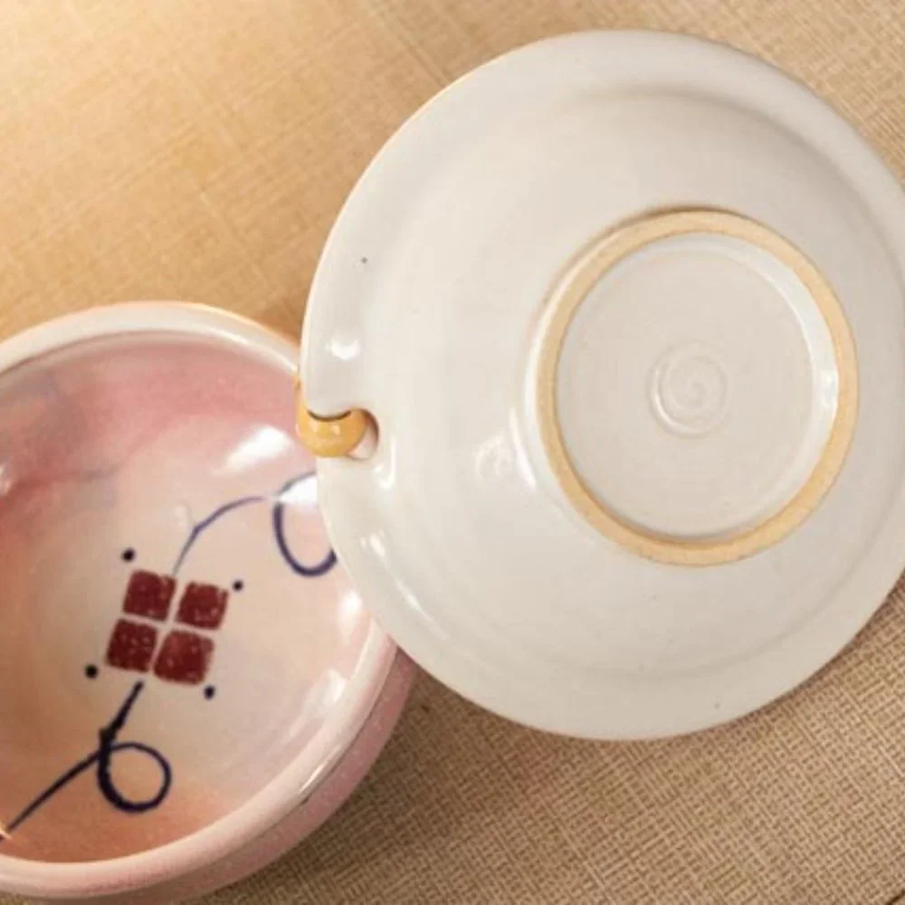 Serving Plate with Bamboo Handle and Matching Bowl